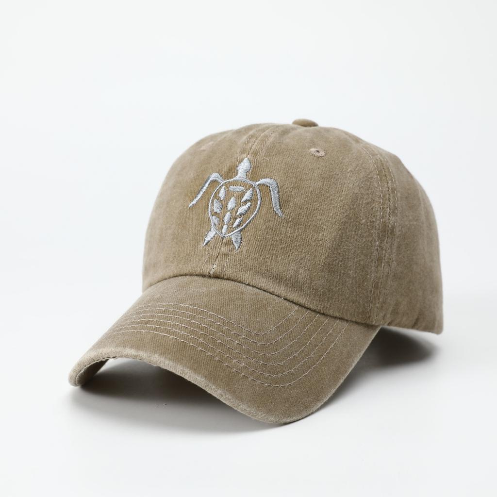 Turtle Baseball Cap Embroidered Retro and Old Sun Hat Couple Cap Outdoor Men's and Women's Sun Protection Cap