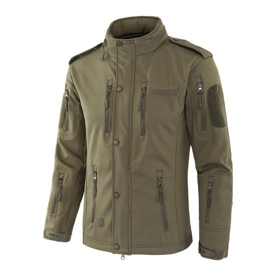

Outdoor Jacket Removable Hooded Long Sleeve Zipper Closure Jacket Coat with Multi Pockets XXXL