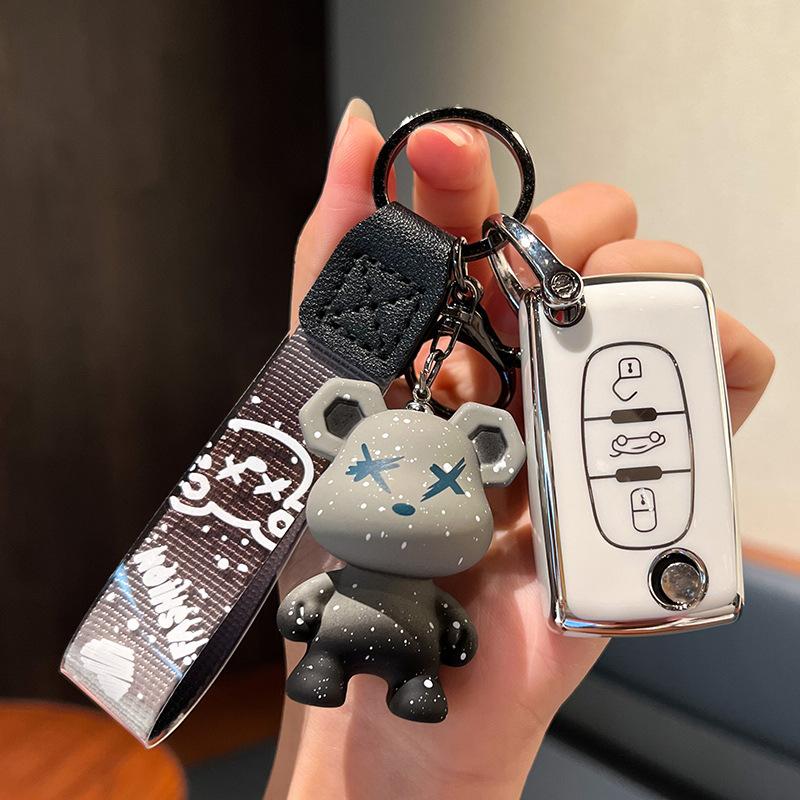 

DongfengBiaoZhi308Защитная крышка для клавиш207Flag408 508 307 PeugeotCStyle-Folding3Key