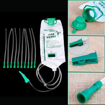 1.2L Home Enema Colonic Irrigation Kit Reusable Bag  For Health With 10Pcs Tube