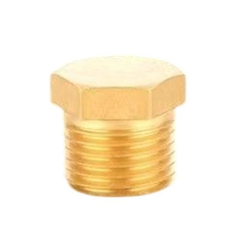 

Plumbing Fitting Adapters Brass Pipe Plug Male Thread Outer Hexagonal Plug Pipe Fitting Adapters Easy to Install