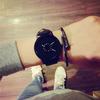 Fashion Lovers Men Women Leather Band Quartz Analog Wrist Watch