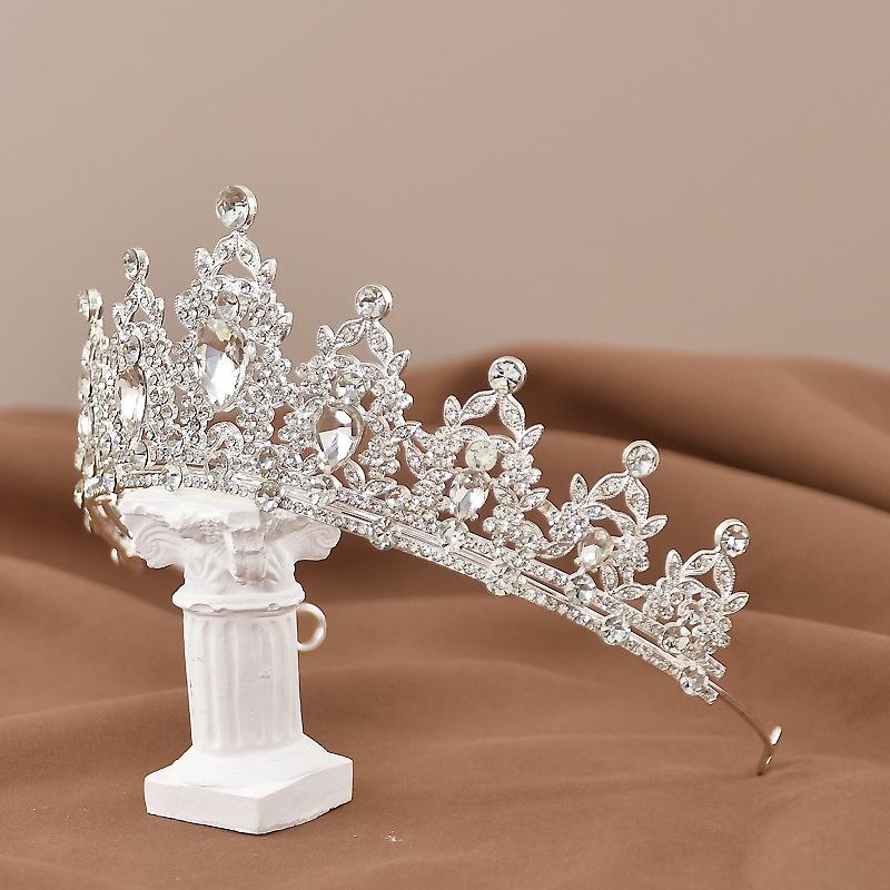 European & Asian Alloy Bridal Crown Rhinestone Headband Wedding Headdress