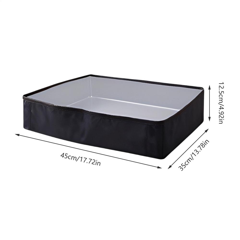 

Portable Cat Litter Box Foldable Waterproof Leak Proof Pan Traveling Litter Box For Cats For Hiking Camping Indoor Outdoor Car чорний