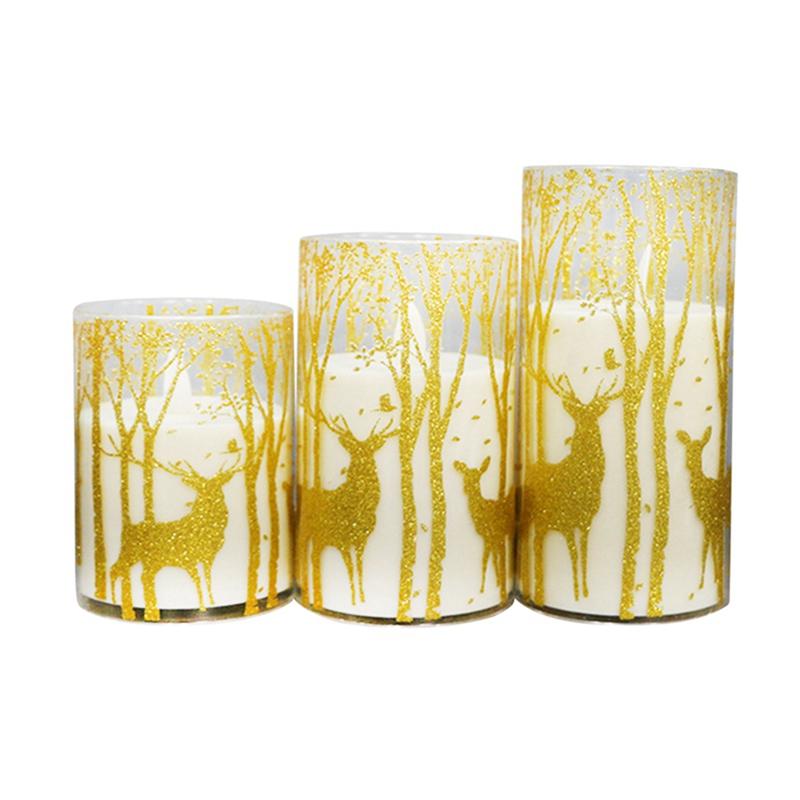 

M-Modern-1Set Led Electronic Candle Light Sticker Lampshade Home Decoration Decorative Candle Plastic