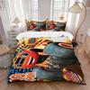 Monster Truck Stunt Print 3Pcs Bedding Set,Duvet Cover with 2 Bedro,Pillowcase Home Birthday Gift