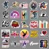 50pcs Trendy Hip Hop Dance Cartoon Stickers - Waterproof Decoration for Skateboards, Laptops, and More