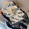 New Scarf Women Winter Color Matching Warm Scarves Imitation Cashmere Letters Double-Sided Thickened Air Conditioner Shawl