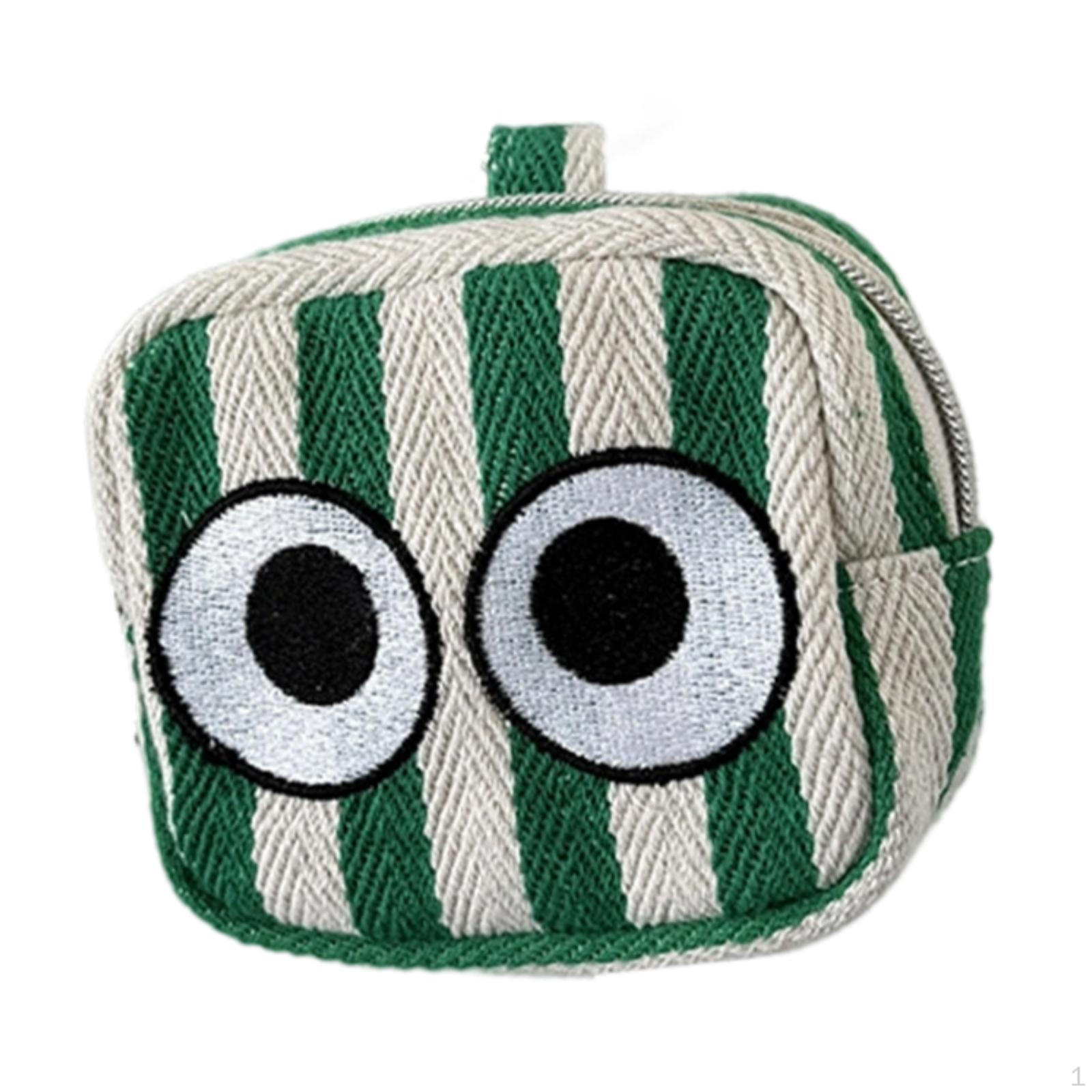 

Компактный кошелек-мешочек для помады и чеков с застежкой-молнией, чехол для наушников, походов и покупок зелёный