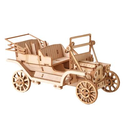 DIY 3D Conjunto de quebra-cabeça de madeira colecionável Kits de modelos de madeira, quebra-cabeça educacional de quebra-cabeça de exibição de mesa