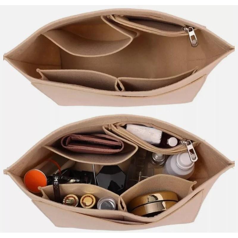Stylish Felt Makeup Bag Multi-functional Design For Efficient Cosmetic Organization
