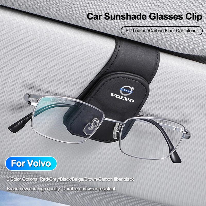 Portaocchiali da sole con clip per parasole interno auto per Volvo V60 XC-Classic V40 XC90 S60 XC60 V50 V70 S90 XC40 S80 C40 V90