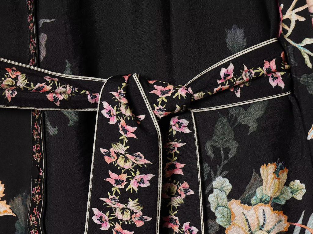 2026 Spring Women's Waist Tie Long Sleeve Printed Dress - European & American Style