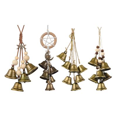 Decoração Pendurada Sino de Bruxa, Sinos de Bruxa para Porta para Proteção, Decoração Vintage de Campainha de Halloween, Sinos de Vento Mágicos de Bruxa