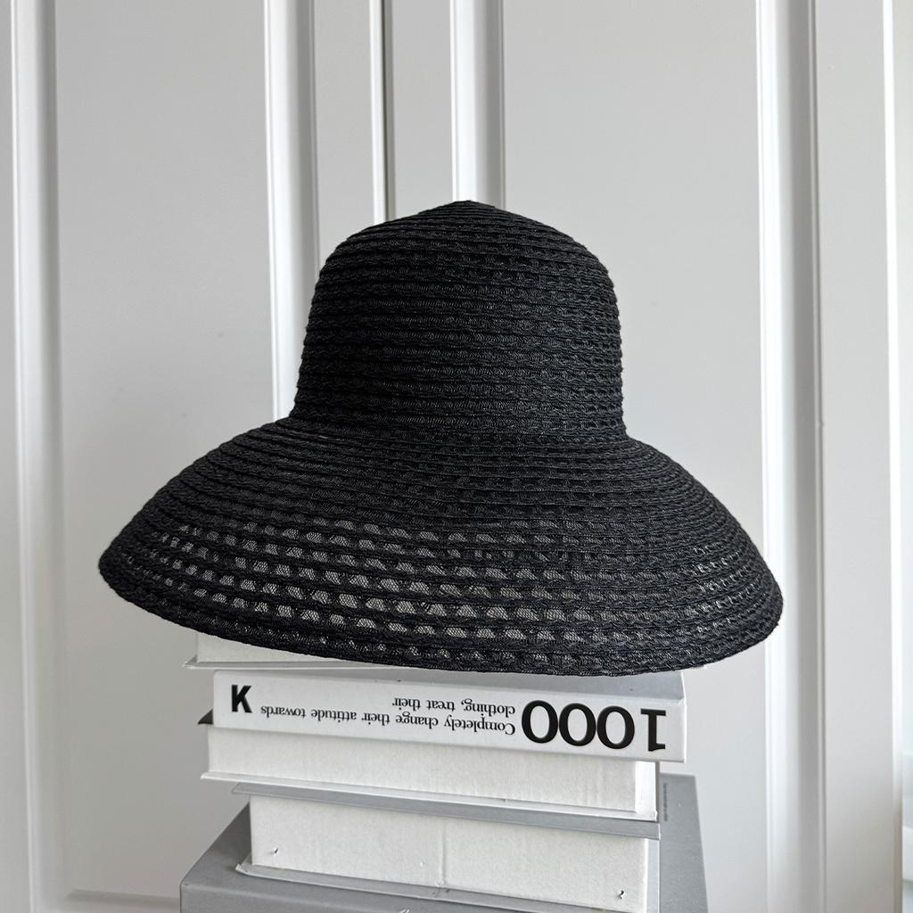 Women's Japanese-Style Retro Lace-Up Bucket Hat Breathable Mesh Summer Beach Vacation Foldable Sand Hat