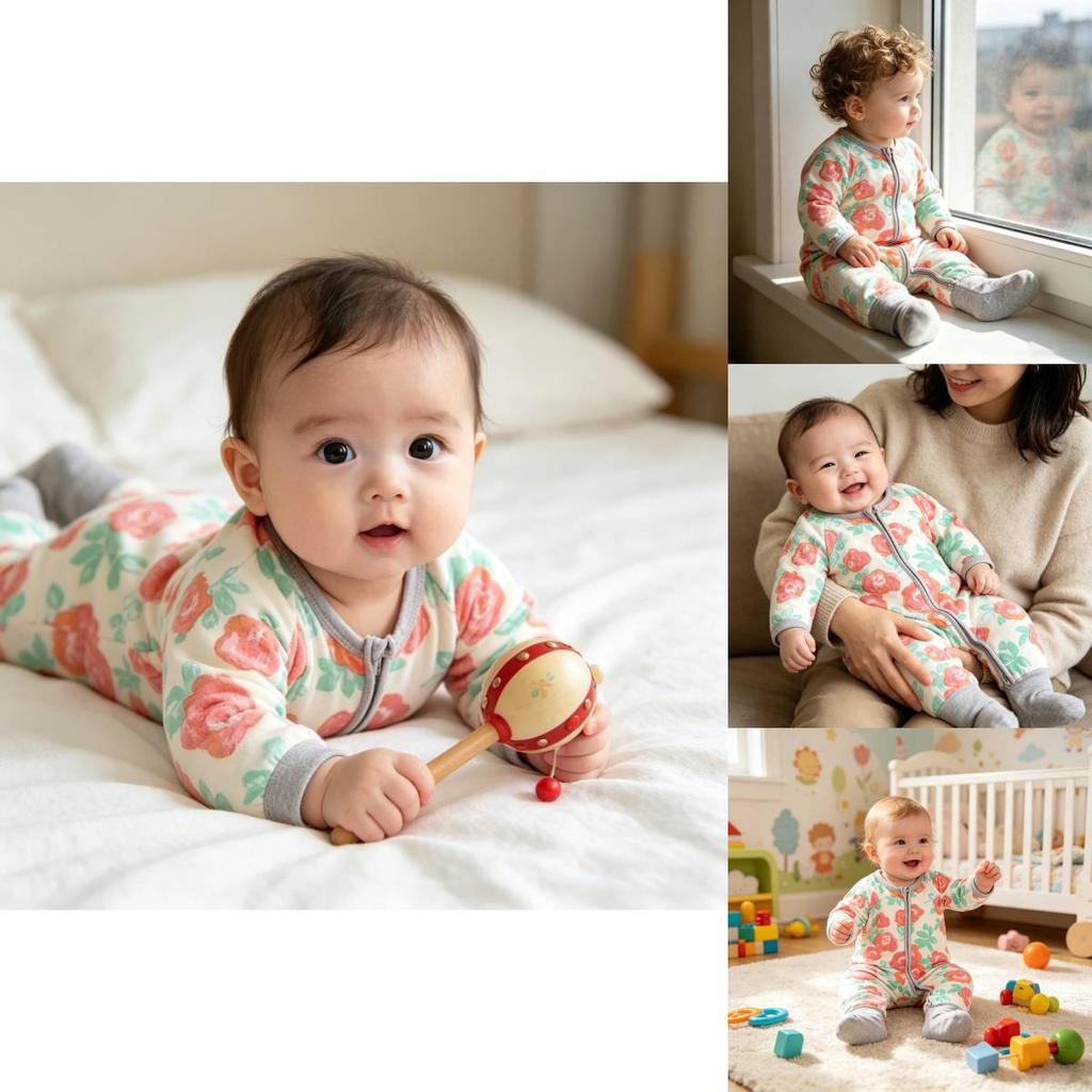 Baby Cotton Romper With Floral Print For Boys And Girls Perfect For Crawling