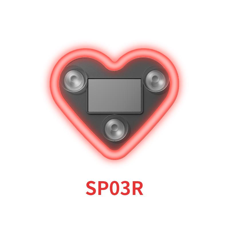 Heart-Shaped Car Solar Neon Atmosphere Light for Triangle Window Decoration