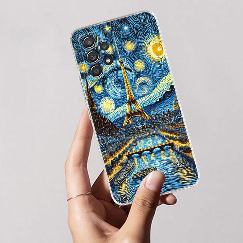 Interesting Van Gogh Art Clear Phone Case For Samsung Galaxy A56 A57 A37 A55 A54 A36 A35 A26 A25 A16 A17 A07 A52 A34 A21s Cover