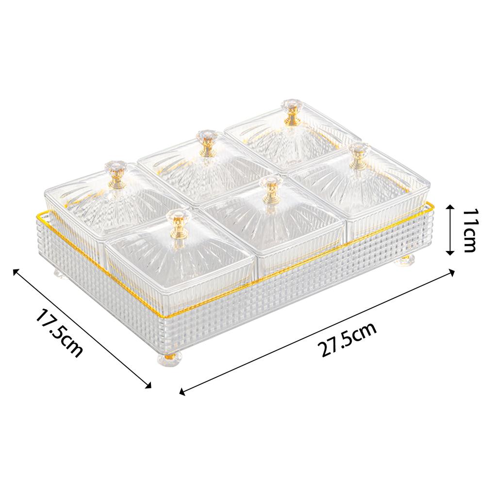 Removable Serving Dishes with Lid Decorative Snacks Tray Fruit Plate Fruit Platter for Candy Dessert Veggies Nuts Snacks