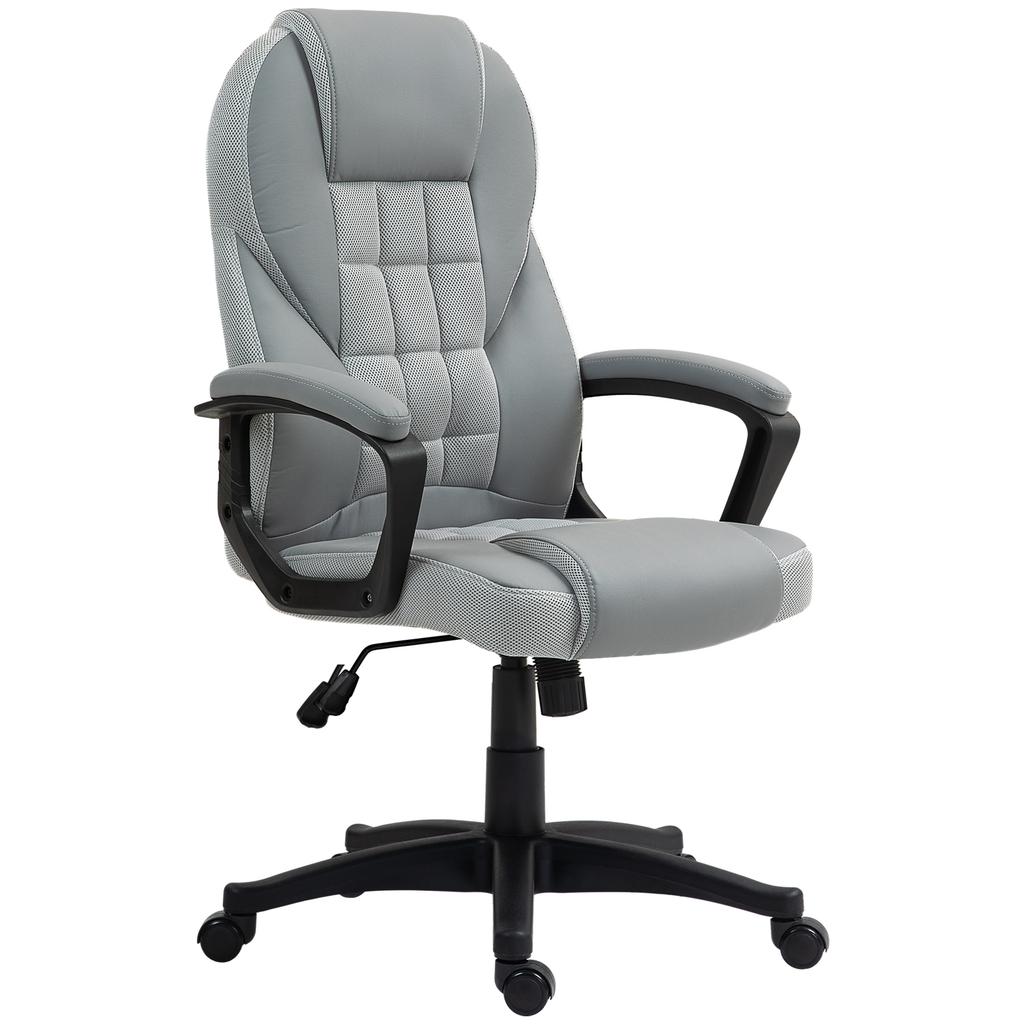 Faux Leather Office Chair - Grey