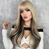 Women's 62cm Hair Simulation Hair Long Hair Straight Hair Rose Hair Net Headwear Full Head Cover Natural and Realistic Wig