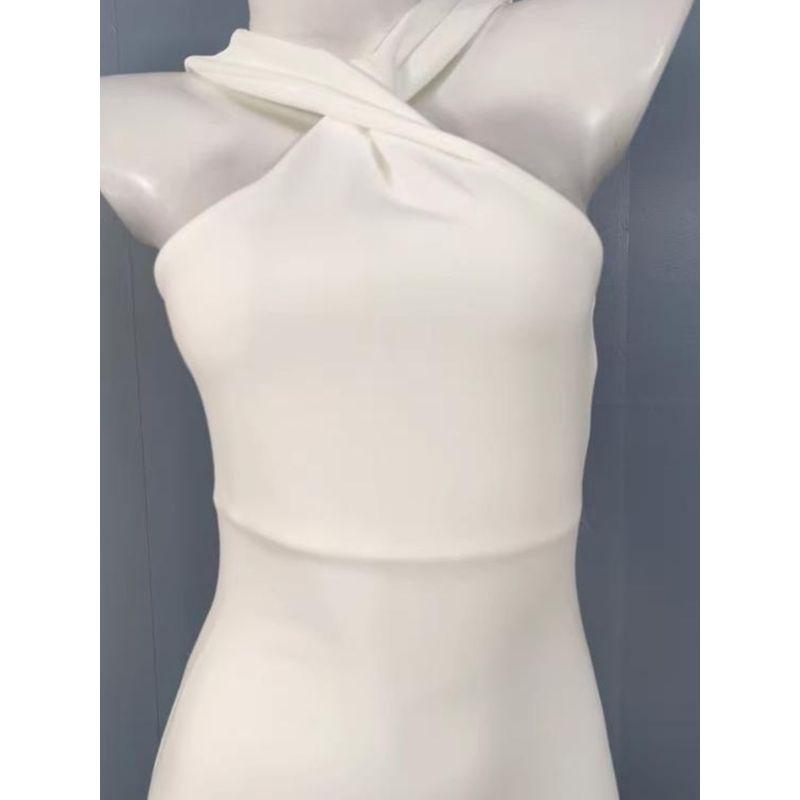 Export Single R Home Sexy Fashion All-Match Stylish Twisted Neck Sleeveless Sexy Slim Looking Adult Lady like Woman Dress Women
