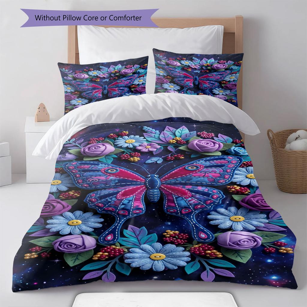 Gentle Calm Bedding Quilt Set Quilt Cover Pillowcase Home Decoration Birthday Gift (1 * Duvet Cover + 2 * Pillowcase, Without Core)