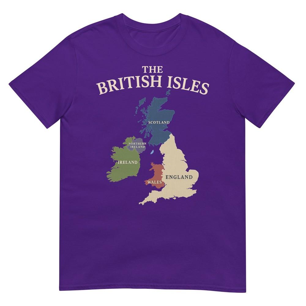 British Isles Sea Ireland Scotland Wales England Map Coins Tshirt