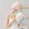 4/2Pcs Hair Drying Towel With Button Women'S Quick-Dry Microfiber Headscarves Absorbent Hair Towel Wrap Thickened Soft Headscarf