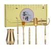 Handun Brass Tea Ceremony Set with Large Vase
