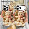 Phone Case: 2D flat design suitable for iPhone 18, 17, 16, 15, 14, 13 Pro protective case, Christmas gingerbread man, perfect holiday gift for Christm