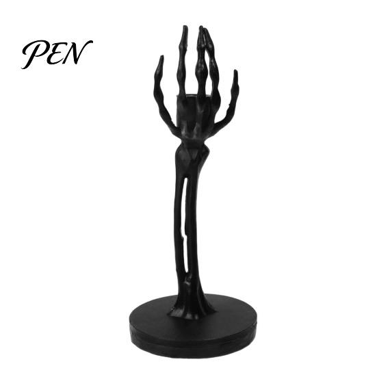Eerie Figurine for Table Centerpiece Gothic Candle Holder, Spooky Skeleton/Skeleton Hand Taper Resin Style Home Accessories Candlestick Decoration