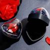Composite Paper Heart Ring Box Acrylic Jewelry Organizer Jewelry Box Ring Display Case  Propose
