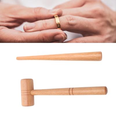 Martello in Legno per Gioielli Strumento di Riparazione per Anelli Martello per Riparazione Gioielli Pratico Ridimensionatore per Anelli Mazza per Modellare Anelli Texture del Legno