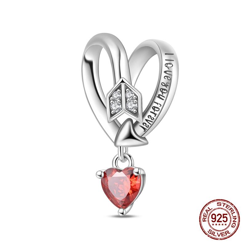 Copper Sweet Travelair Balloon Beaded Eros Arrow Through The Heart Charms Fit Bracelet Diy Jewelry Making Women'S Gift