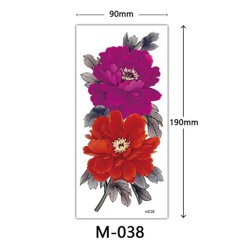 Waterproof Three-Dimensional Color Print Tattoo Sticker, Butterfly Flower Animal Tattoo