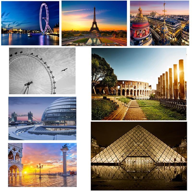 European Sscenic Spots Theme Background Cloth Photography Backdrop Photo Background Cloth Studio Props Decor