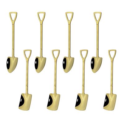 8Pcs Creative Handle Coffee Spoon Silver Stainless Steel Tea Dessert Long Handle Spoons Ice Cream Shovel Shape Tableware Kitchen Accessories