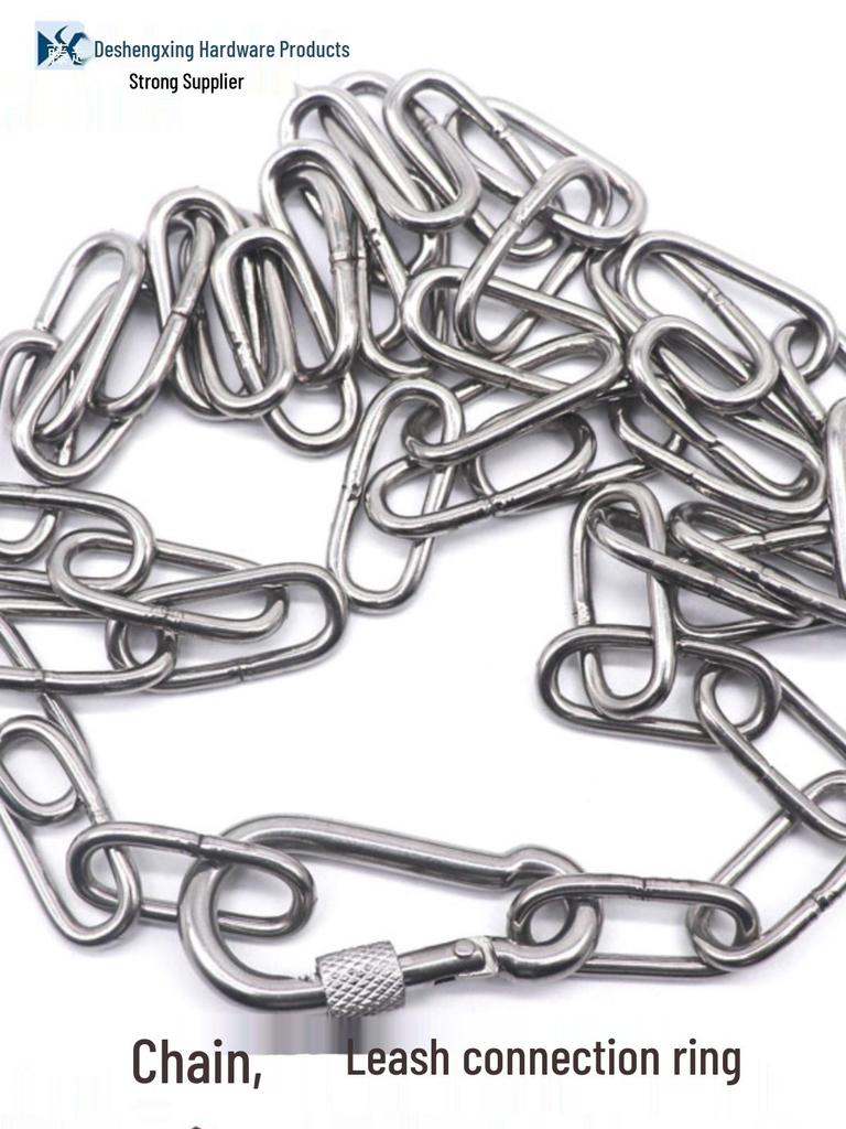 304 Edelstahl Karabinerhaken mit Schloss & Buchse für Schlüsselanhänger/Hundeleine