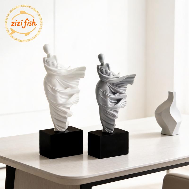 Abstract Figure Sculpture Portrait Resin Luxury Ornaments Wine Cabinet Artistic Soft Decoration Modern Home Decor Accessories