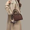 YUYULA Leather Handbag, Women's Crossbody Bag, Shoulder Bag, Coffee Color