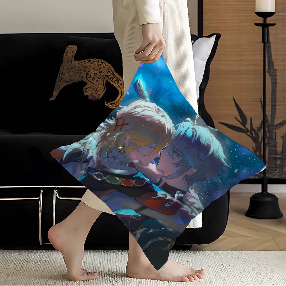 Genshin Impact Kaveh Alhaitham Cushion Cover Inches Farmhouse Decor Home Throw Pillow Covers for Couch Decorations