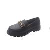 Women's Loafers Shoes Autumn Platform Sole British Style Fashionable Outdoor Slip-On Single Shoes Thick Sole Korean Style