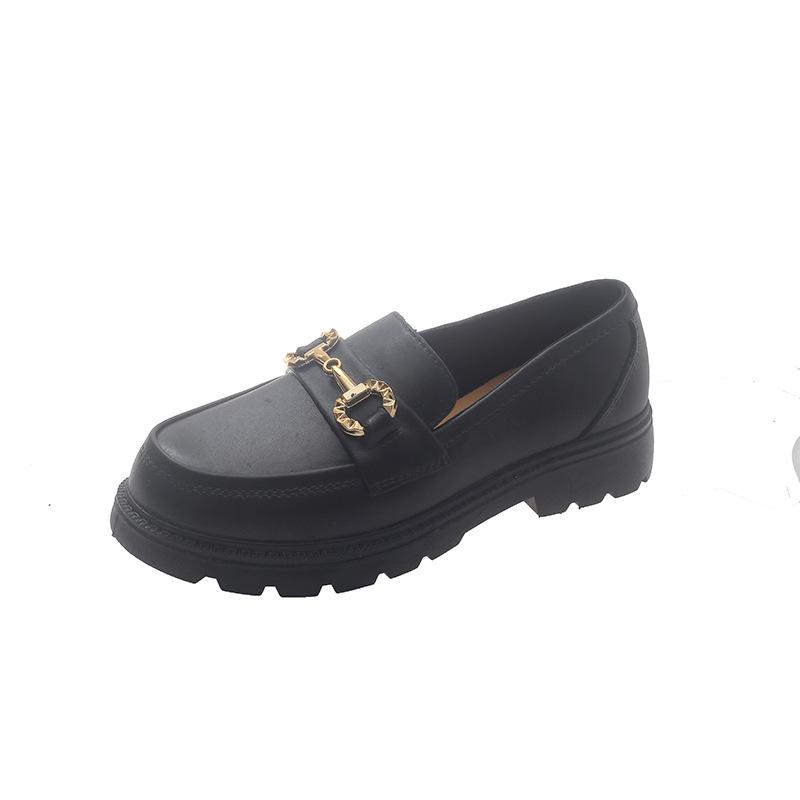 Women's Loafers Shoes Autumn Platform Sole British Style Fashionable Outdoor Slip-On Single Shoes Thick Sole Korean Style