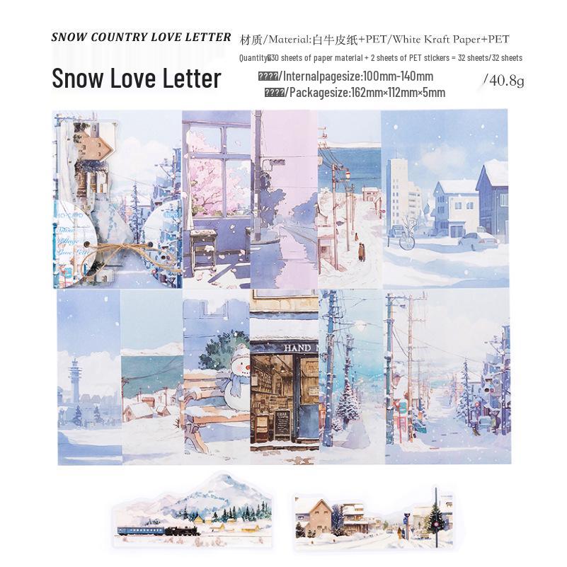 Mò Mò Retro Watercolor Paper: 6 Mind Journey Scenery Collage Journals