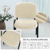 2Pcs/Set Solid Color Velvet Folding Dining Chair Cover Office Chair Backrest Seat Covers chair Slipcovers for Office Wedding