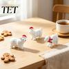 Holiday Display Ornaments Miniature Polar Bear Figurines, Durable Synthetic Resin Animal Indoor Outdoor Statues Ornaments, Decorative Accents