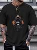 1pc Motorcycle Rider Detailed Graphic T-shirt