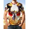 Men's Fashion 3D Printed Men's T-Shirt Round Neck Short Sleeve Trendy Street Wear