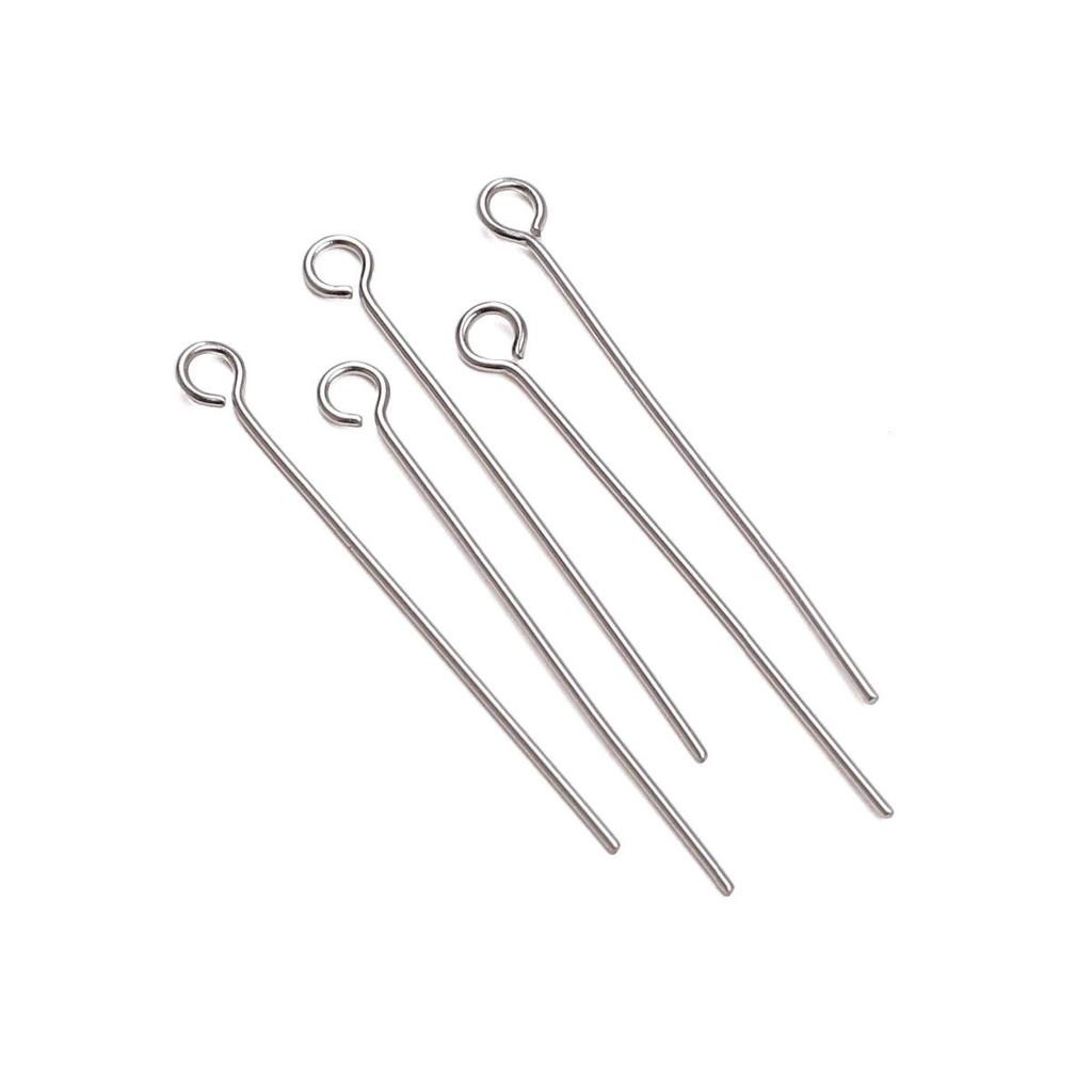 200 rostfreie Edelstahl-T-Nadeln mit großen Köpfen, nicht verblassende Perlennadeln für DIY-Schmuck.